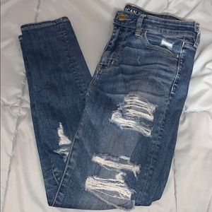 American Eagle Super Stretch X Ripped Jeans